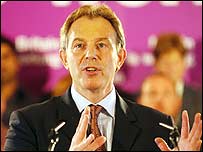 O premiê britânico, Tony Blair