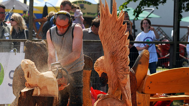 Carving with a chainsaw