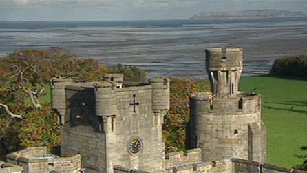 The tidal mudflats behind Penrhyn Castle The mudflats at the Spinnies