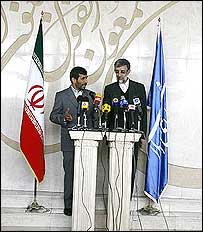 محمود احمدی نژاد و غلامعلی حداد عادل