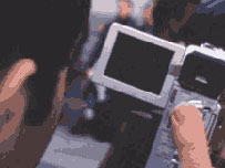 Holding a video camera