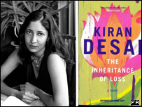 Kiran Desai with her award-winning book (file photo)