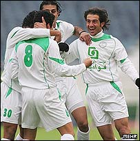  شادمانی بازيکنان تيم پاس تهران