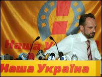 Роман Безсмертний на мітингу НУ в липні минулого року. Фото УНІАН