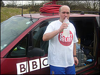 Taking a break and a refreshing drink