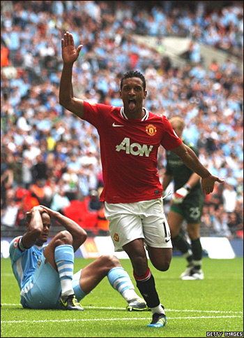 Nani, que hizo un partidazo y marcó dos goles sensacionales