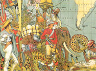 A detail from the border of a 1886 map of the British Empire