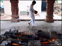 Pira funerária na Índia