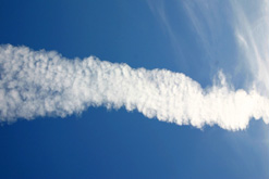 A vapour trail