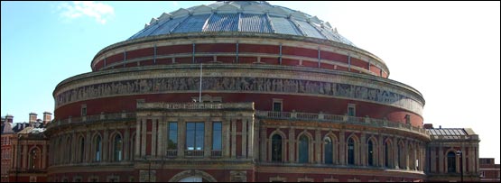 The Royal Albert Hall is located in Kensington, West London