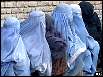 زنان برقع پوش در کابل