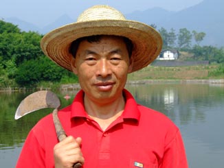 The farmer that Maria and the crew are filming.