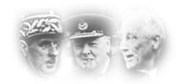 Charles de Gaulle, Winston Churchill and Franklin D Roosevelt