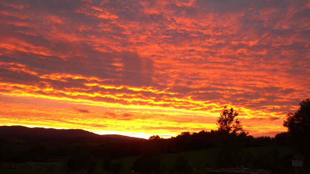 Sunset over Gartmore. Photo courtesy of Cameron Davies