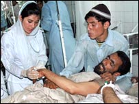 ایک زخمی شخص