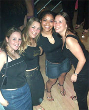 four ladies enjoying a night out at The Works