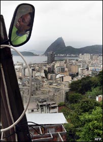 Vista de casa na favela de Tavares Bastos