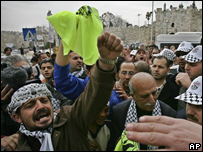 Partidários do Fatah em Jerusalém Oriental