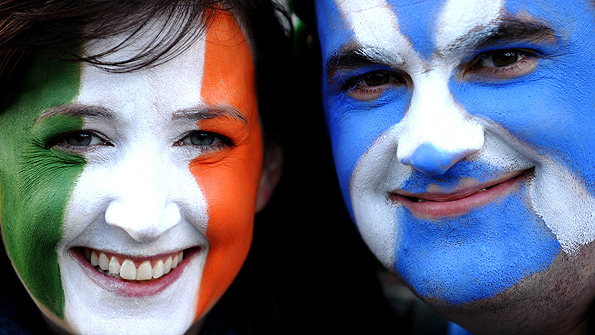 Fans of Ireland and Scotland will meet at Murrayfield desperate to see their national team win. Photo: Getty.
