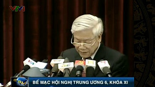 Phiên bế mạc hội nghị 6 trên sóng truyền hình quốc gia