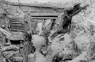 Photo of a captured German trench