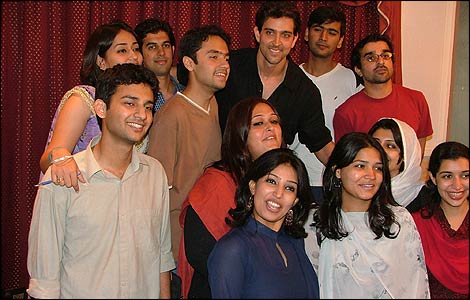 Students pose for a photograph