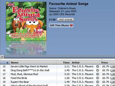 itunes censors children's songs