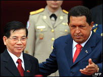 Chủ tịch Nguyễn Minh Triết và tổng thống Hugo Chavez