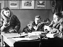 Pilots from 66 Squadron at RAF Duxford, 1940