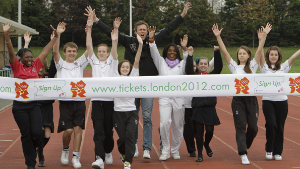 Children at launch of ticket sales on March 15