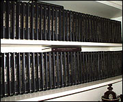 Some of Dame Agatha's books in the library