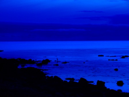 nightime falls on Balivanich beach