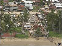 prédio desabado na capital de Nias