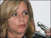 A ministra da Defesa do Equador, Guadalupe Larriva 