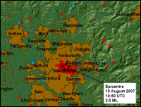 The epicentre of the quake: PIC BGS