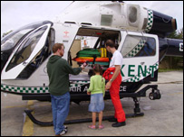 Dom meets Kent Air Ambulance.