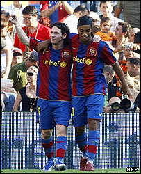 رونالدینیو و لیونل مسی