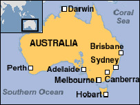 A map of Australia