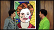 Dilma Rousseff junto con el artista de su retrato, Romero Britto