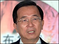 O presidente de Taiwan, Chen Shui-bian