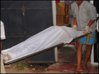 Body of newsreader Relangi Selvarajah