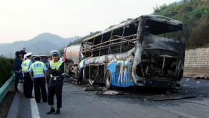 Hiện trường vụ tai nạn ở Thiểm Tây