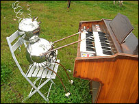 Scrap metal sculpture 