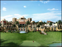 Imagem computadorizada do projeto do campo de golfe em Dubai. Foto: Tiger Woods Dubai