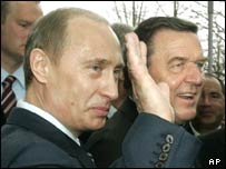 پوتین و شرودر