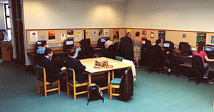 Magherafelt Library's bank of computers