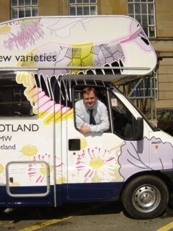 Jeff Zycinski in BBC Van