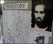 One of the display boards showing Chiseldon's history.