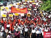 JVP protest against Interim Adminstration in Colombo