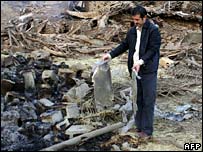 Destroços de ataque turco contra curdos no norte do Iraque